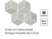 Pure_City_Grys_Romb_hexagon_mozaika_20,4x23,8_29,8x89,8
